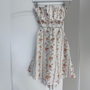 Forever 21 White Floral Backless Dress